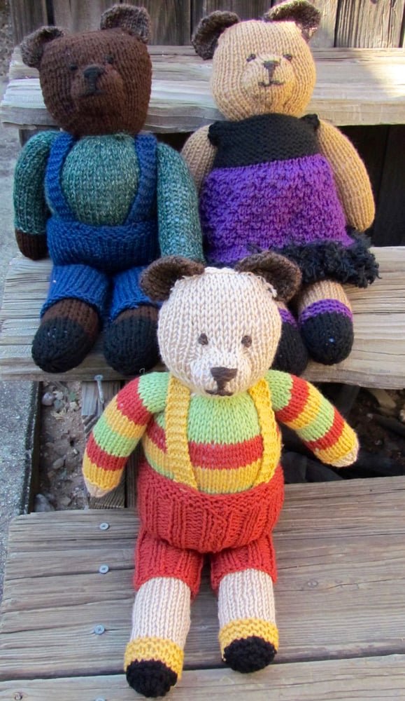 Image of Hand Knit Teddy Bears