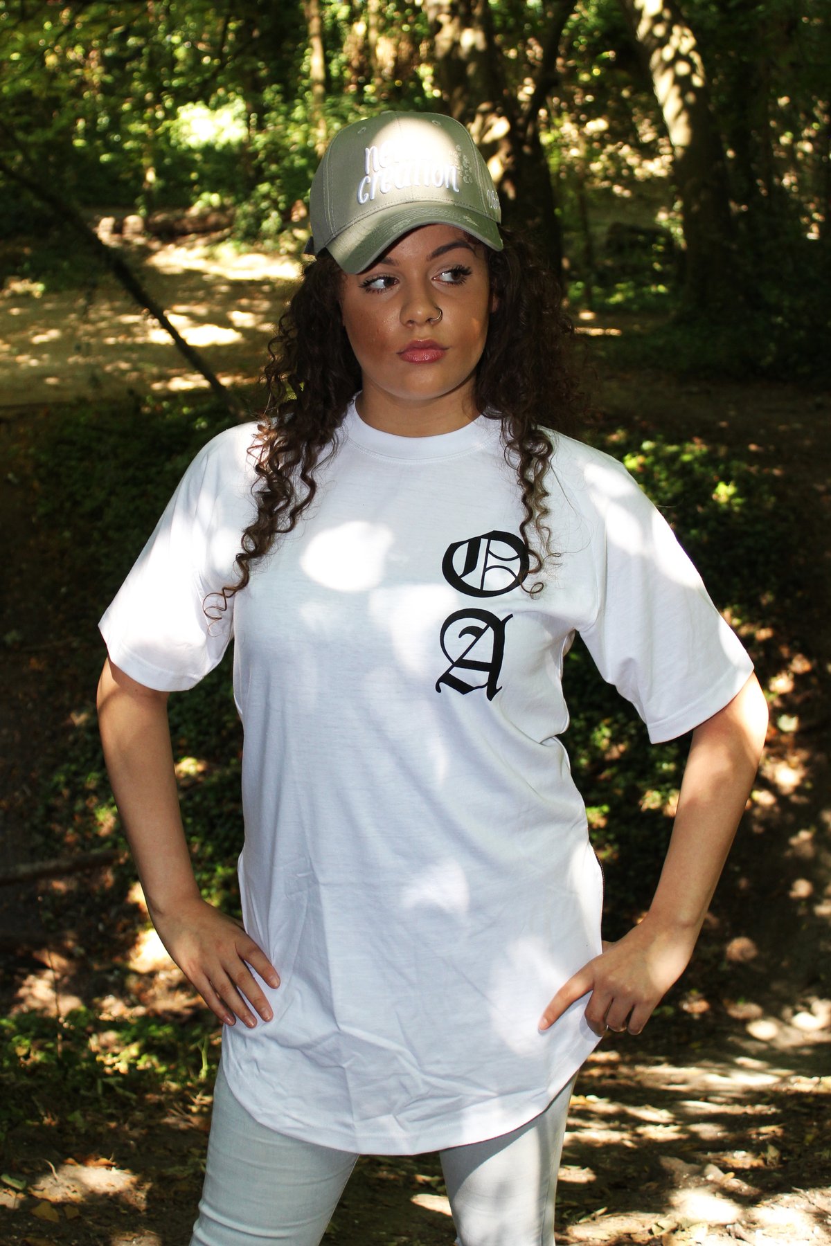 Image of White OA T-Shirt With Zippers