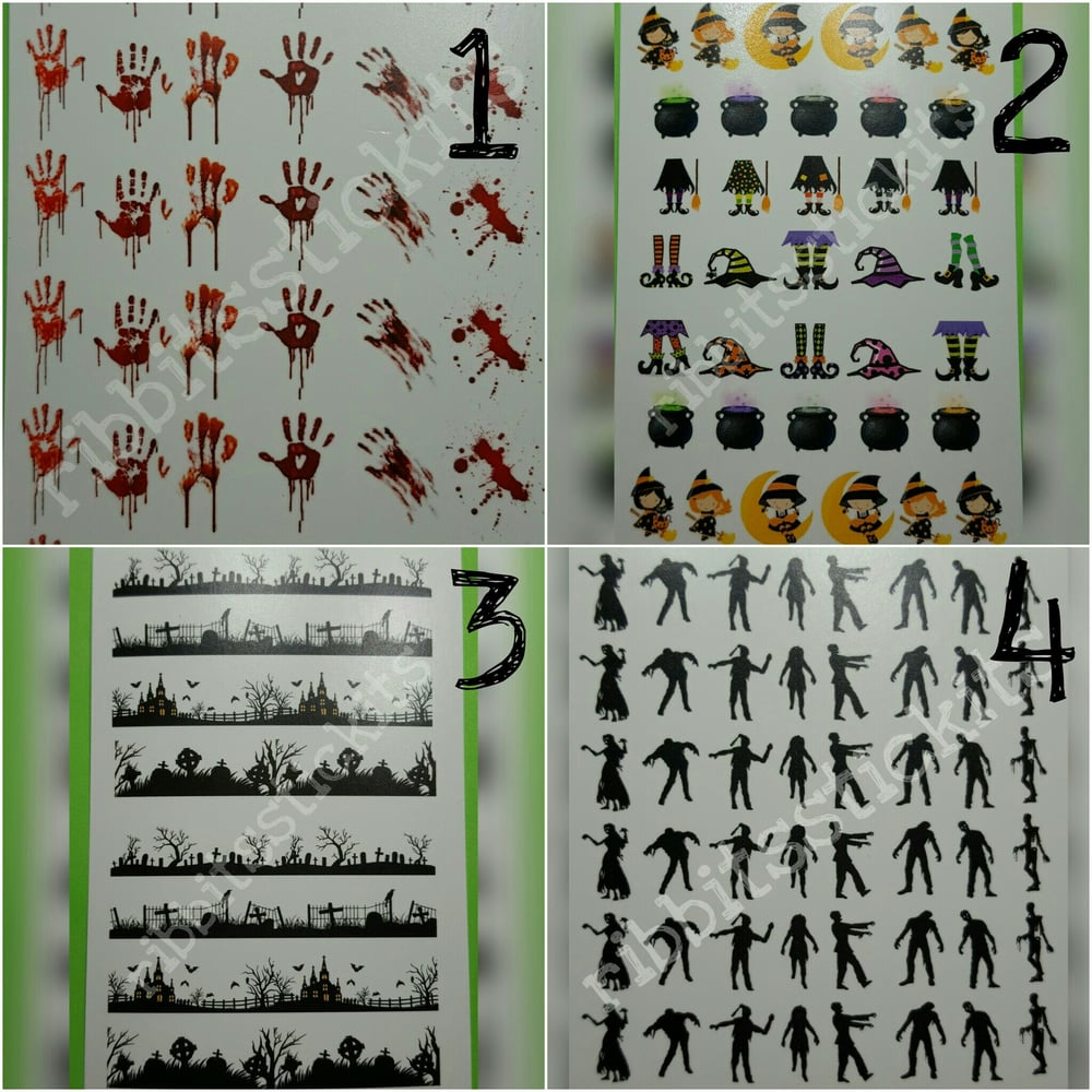 Image of Fall/Halloween Waterslide Decals