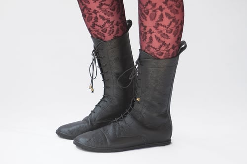 Image of Lace up boots - Impulse in Pebbled Black