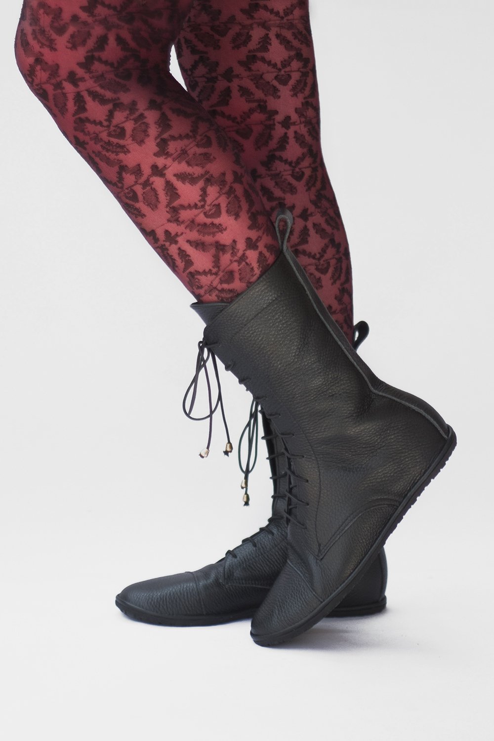 handmade leather lace up boots