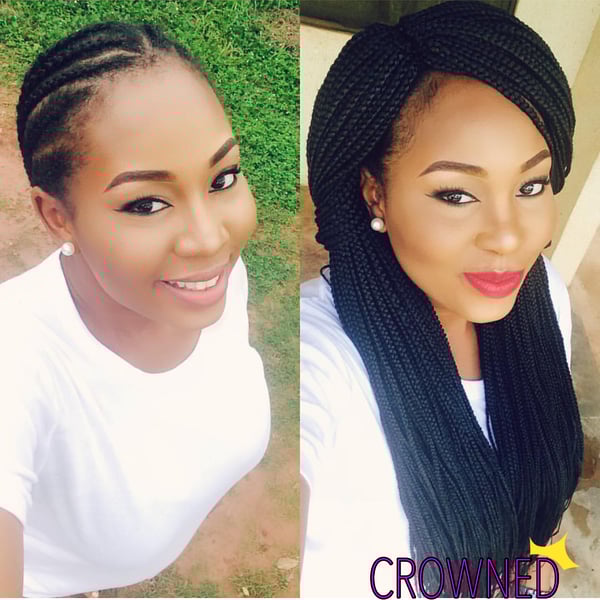 Image of Invisible part braids 