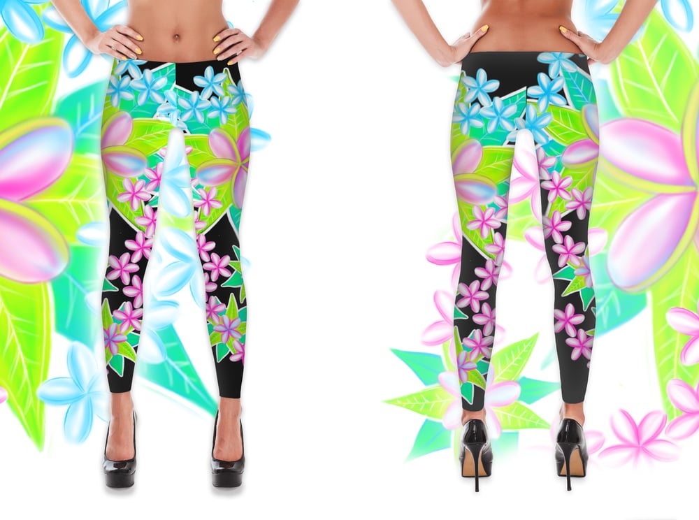 Image of Leggings - Pua design (Black)