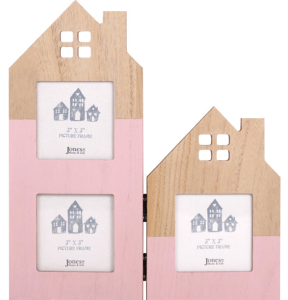 Image of Half dipped house shape photo frames