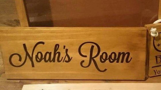 Image of Bedroom door sign