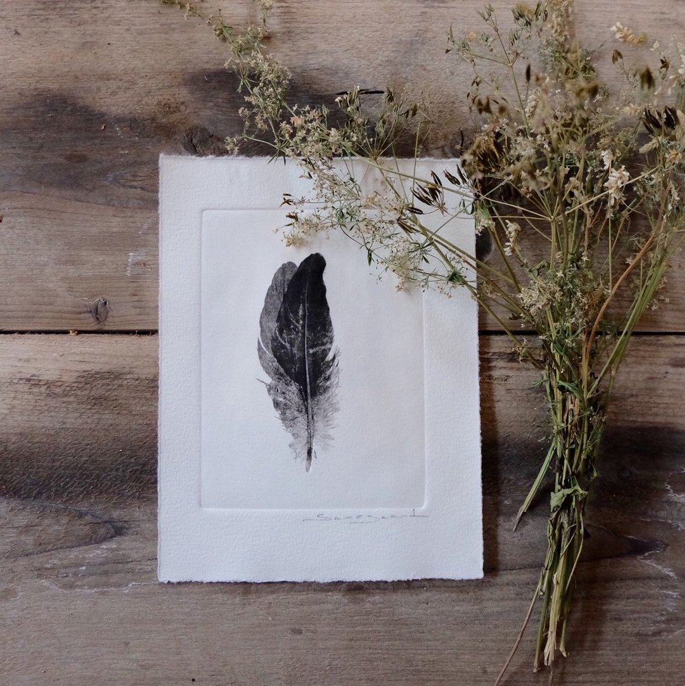 Image of Botanical print, Double feather