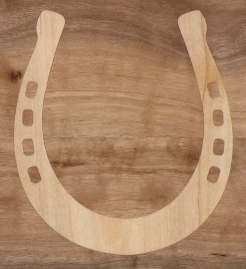 Image of Serving Board with Horseshoe Inlay Design