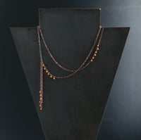 Image 2 of Collier Perle "Cravate" / Chaine Vieux Cuivre