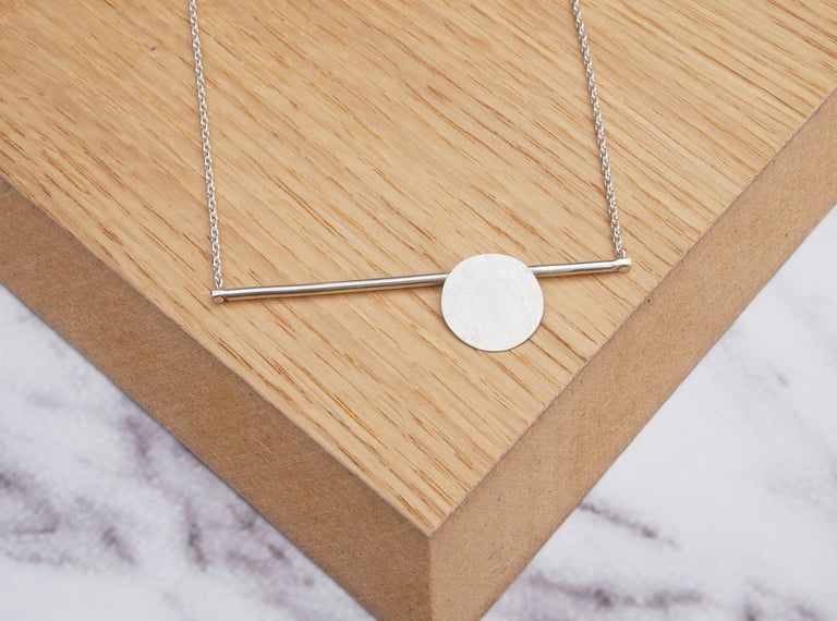 Circle and Bar Necklace