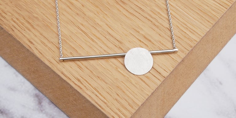 Circle and Bar Necklace Image 2