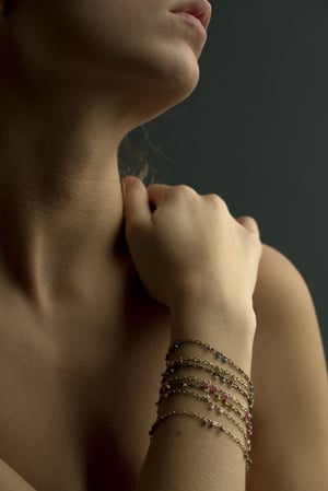 Image of Gourmette Perle / Vieux Cuivre