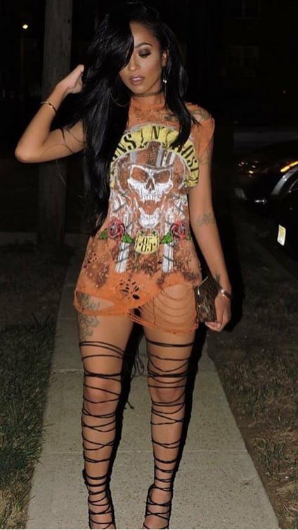Distressed rockstar t shirt dress sales