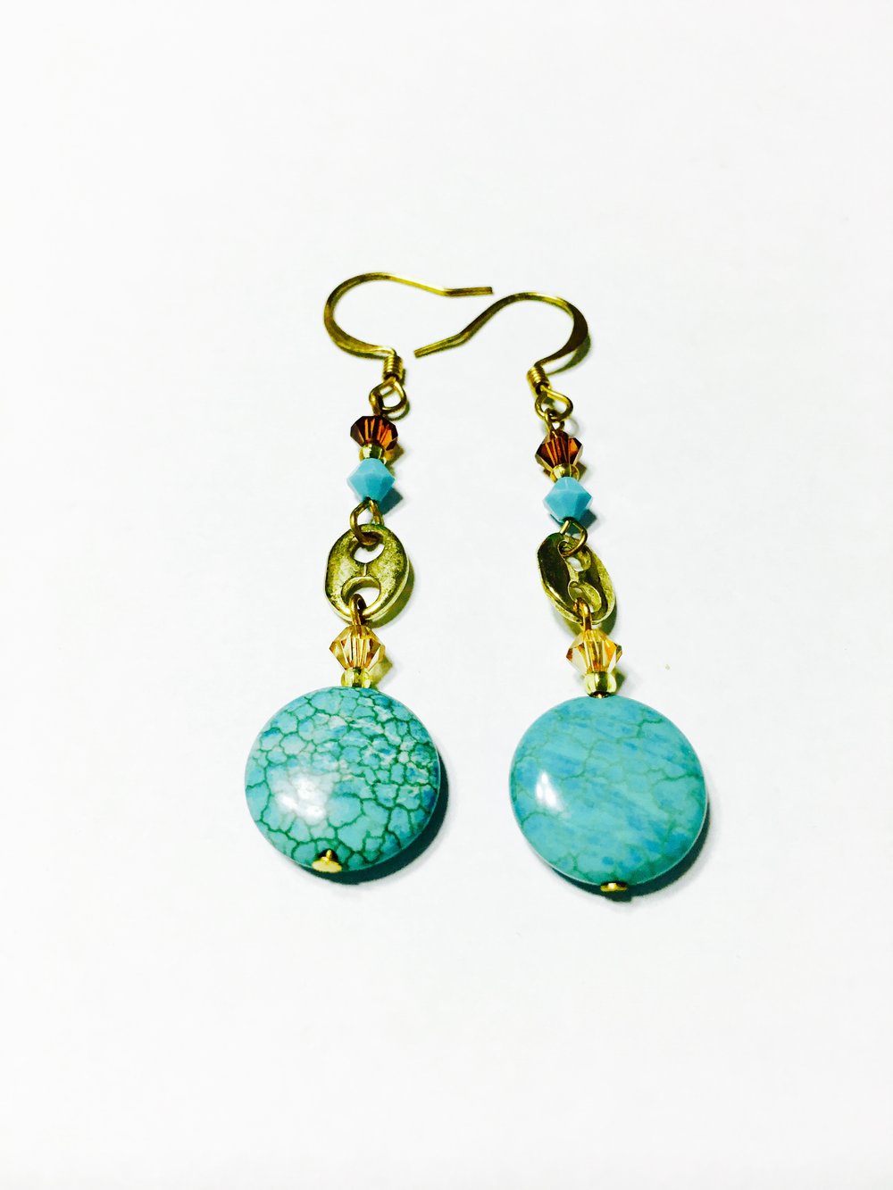 Image of Turquoise Style Dangle Earrings