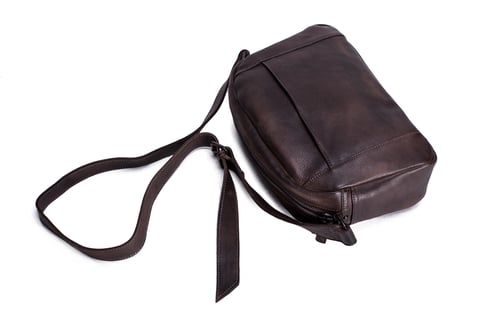 Image of Handmade Vegetable Tanned Leather Men Messenger Bag, Crossbody Bag, Satchel Bag 9030