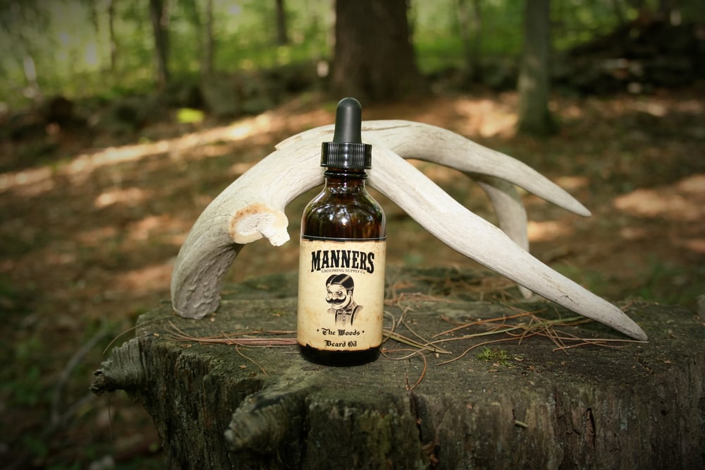 Image of "THE WOODS" Premium Beard Oil - Amber Dropper Bottle