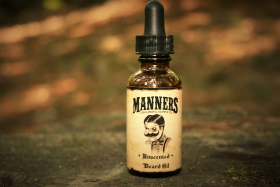 Image of "UNSCENTED" BEARD OIL - Amber Dropper Bottle