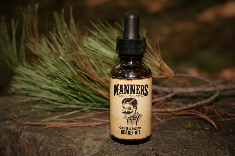 Image of "COFFEE & BALSAM" Premium Beard Oil - Amber Dropper Bottle