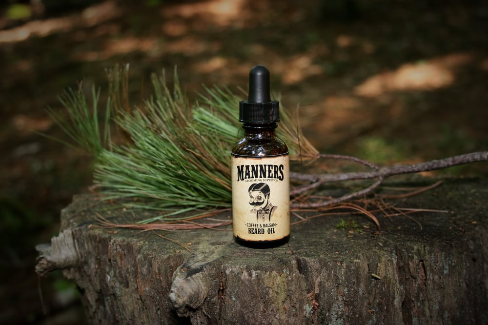 Image of "COFFEE & BALSAM" Premium Beard Oil - Amber Dropper Bottle