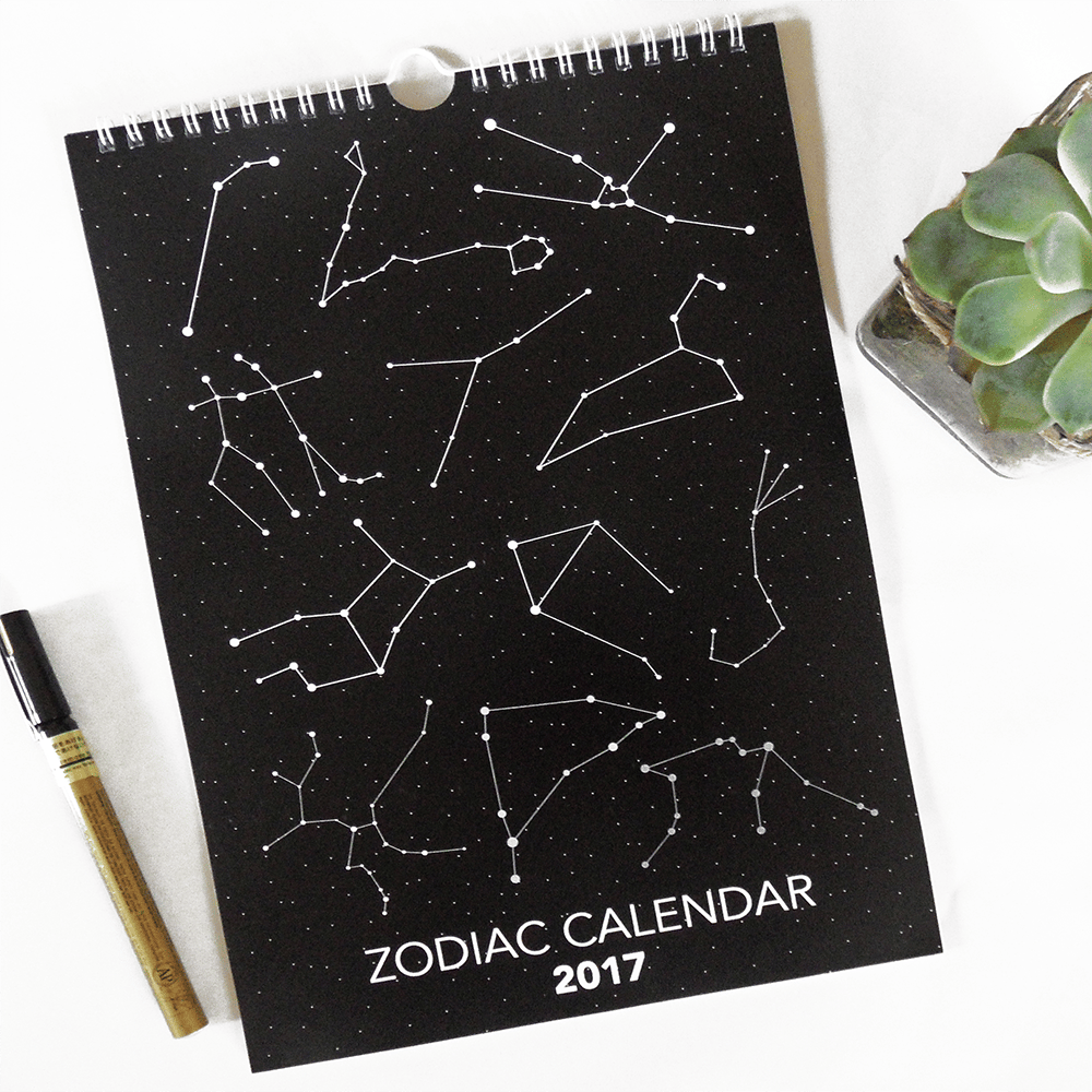 Image of ZODIAC CALENDAR 2017