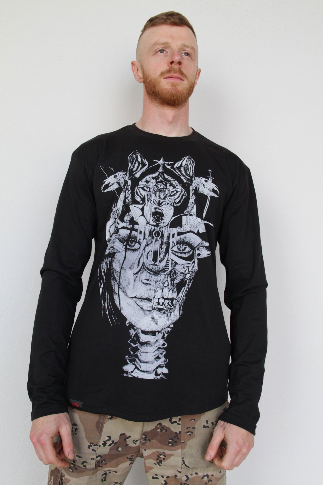Image of Wolf Lady of the Apocalypse Black Long Sleeve Tee