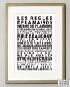  Affiche "Les Regles de la Maison" 