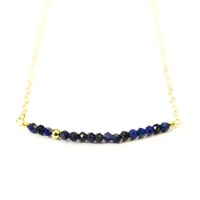 Image 2 of Lapis lazuli line necklace 14kt gold-filled