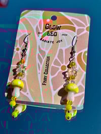 Image 3 of Yellow Mushroom Earrings