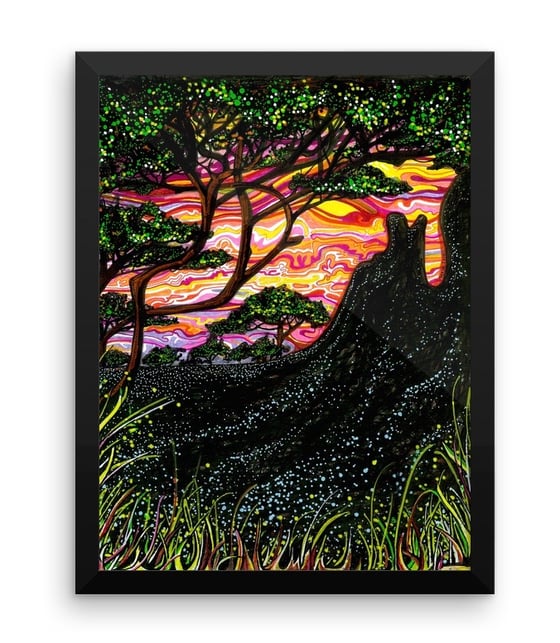 Image of Framed African Sunset Print