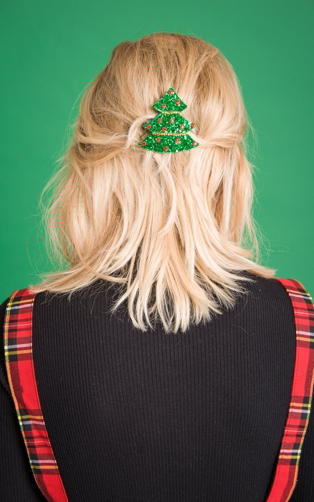 Stephanieverafter Diamante Christmas Tree Hair Clip