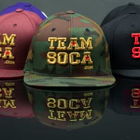 Image 3 of Team Soca Version 1 - Camo Snap Back Hat 