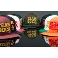 Image 4 of Team Soca Version 1 - Camo Snap Back Hat 