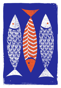 Image 1 of 3 Fish Silkscreen Print