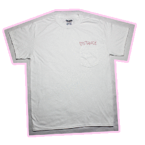 Image of S A S H A "DISTANCE" T-SHIRT (WHITE)
