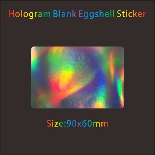 Hologram Blank Eggshell Sticker
