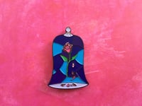 Image 1 of Beauty & the Beast Stained Glass Rose Pin v.1