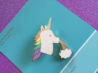 Image 1 of Unicorn Rainbow Enamel Pin