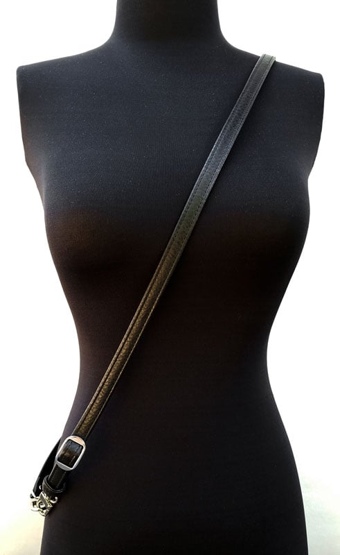 leather black bag strap