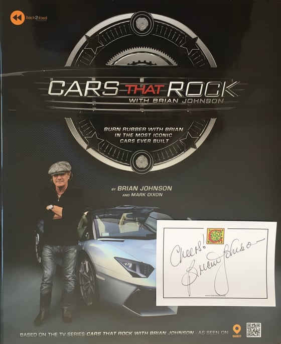 Image of Cars That Rock hardcover book (signed by Brian Johnson)