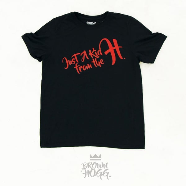 Image of "Just A Kid From The H" Black Performance Shirt 