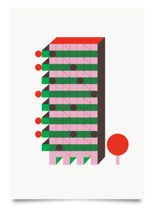 Image of High-Rise Green print