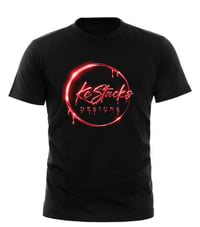 Kc Stacks Designs Blk Tshirt (Red Logo)