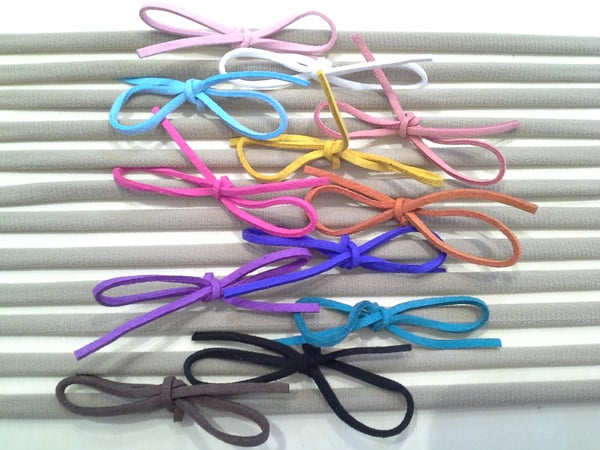 Image of ROCK BOTTOM BLOWOUT SALE Nylon Headband with Leather Tie -12 colors