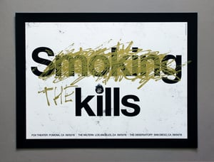 Image of The Kills 2016 Tour poster GOLD
