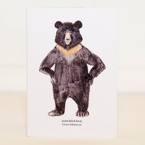 Image of Asian Black Bear Mini Card