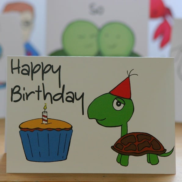 Image of Happy Birthday Turtle (approx $5.40)