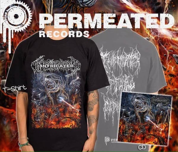 Image of Intricated - Vortex Of Fatal Depravity CD + T-Shirt Combo