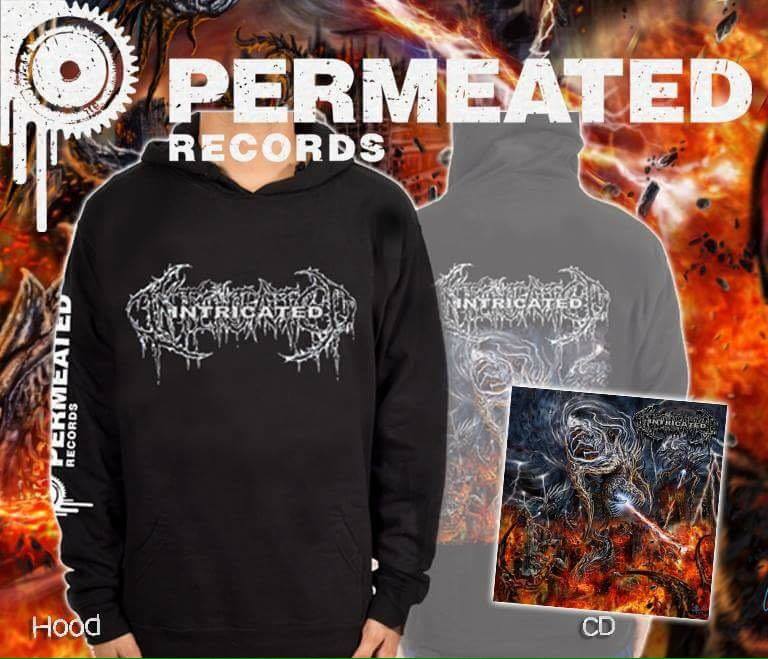 Image of Intricated - Vortex Of Fatal Depravity CD + Hoodie Combo - pre order