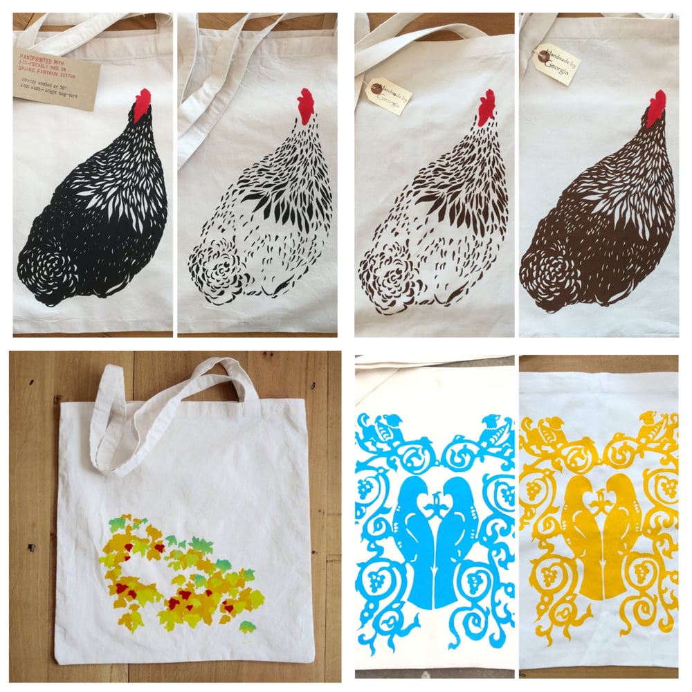 Image of Tote bags and tea towels