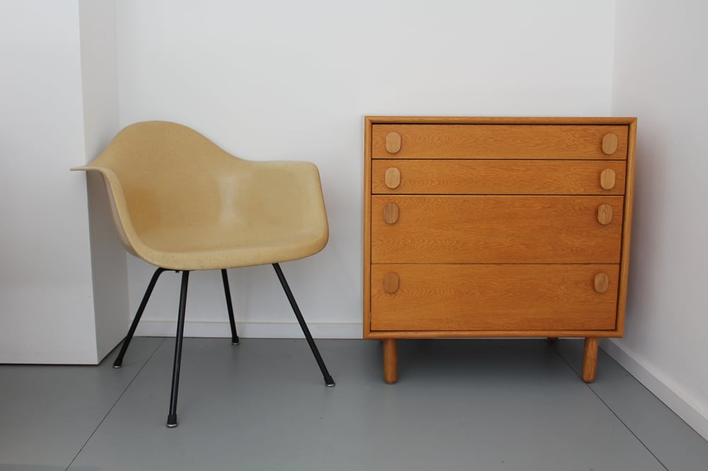 Image of Vintage Danish Style Meredew Oak Chest of Drawers c1960 Heals (pair available)