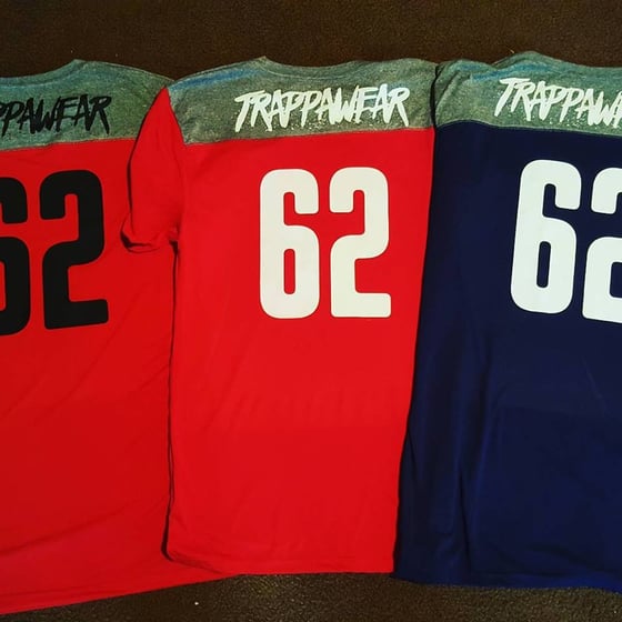 Image of Trappawear Soccer Jersey. Contact burnsraheem@yahoo.com for sizing